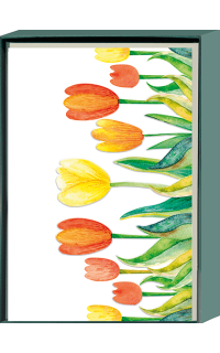 6er Set Blankokarten Tulpenmotiv