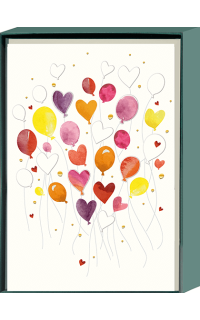 6er Set Blankokarten Luftballons