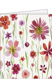 Blankokarte Mini Blumen Aquarell