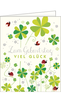 Mini-Gl&uuml;ckwunschkarte "Zum Geburtstag viel Gl&uuml;ck"