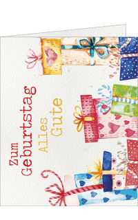 Mini-Geburtstagskarte Geschenke