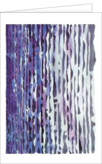 Günther Uecker Kunstkarte Aquarell Meer violett