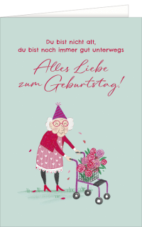 Geburtstagskarte "Gut unterwegs"