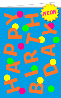 Neon Vibes Happy Birthday