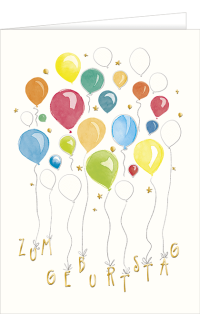 Geburtstagskarte A4 Ballons