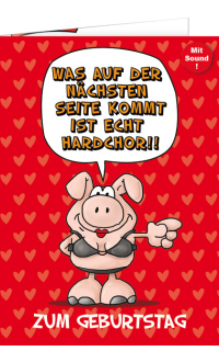 Musikkarte Geburtstag Schwein
