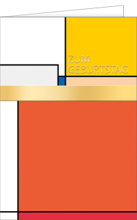 Geburtstagskarte im Stil von Mondrian