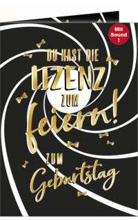 Geburtstagskarte mit Musik - James Bond Style