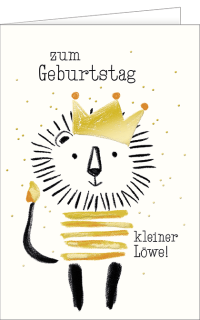 Kindergeburtstagskarte L&ouml;we