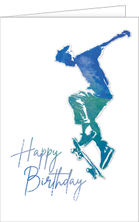 Geburtstagskarte Skateboarder