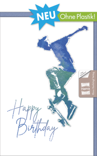 Geburtstagskarte Skateboarder