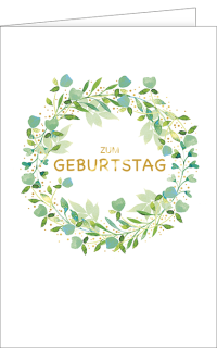Geburtstagskarte Blätterkreis