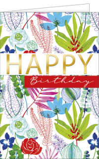 Geburtstagskarte Bunte Blumen