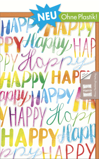 Fr&ouml;hliche Typo und Letter Karte "Happy Birthday"