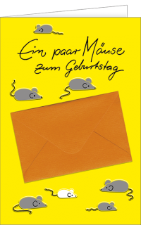 Geburtstagskarte "M&auml;use zum Geburtstag"