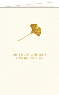 Geburtstagskarte Ginkgoblatt