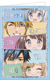 Geburtstagskarte Manga