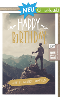 Geburtstagskarte der Serie MANN OH MANN - Bergsteiger