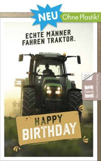 Geburtstagskarte der Serie MANN OH MANN - Traktor