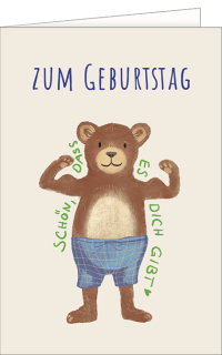 Geburtstagskarte B&auml;r