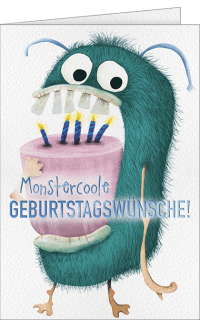 Geburtstagskarte Monster