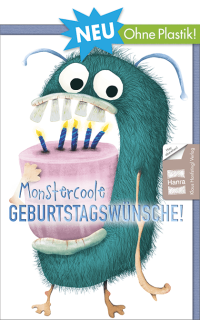 Geburtstagskarte ohne Plastik - Monster