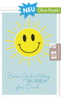 Geburtstagskarte ohne Plastik - Sonne mit Text