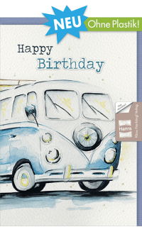 Geburtstagskarte VW Bulli