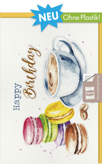 Geburtstagskarte Kaffee und Geb&auml;ck