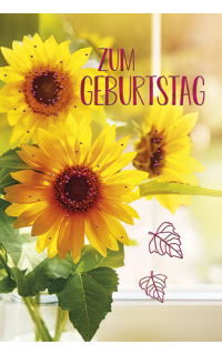 Gl&uuml;ckwunschkarte Sonnenblumen