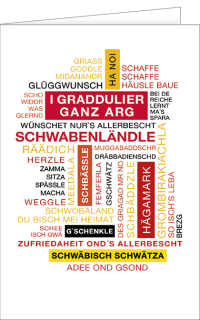 Geburtstagskarte Mundart Schwaben