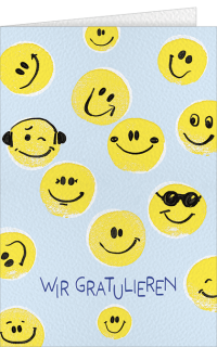 Glückwunschkarte mit Smiley