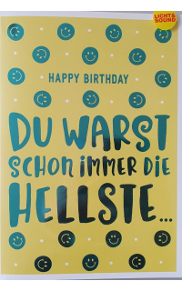 A5 Musikkarte "Du warst schon immer die hellste..."