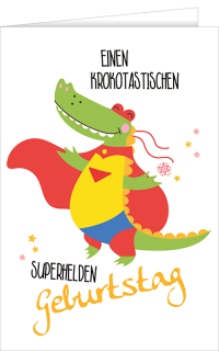 Kindergeburtstagskarte Kroko