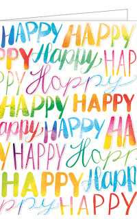 A4 Geburtstagskarte Happy Birthday