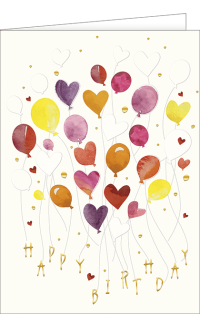 A4 Geburtstagskarte Luftballons
