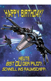 Musikkarte zum Geburtstag f&uuml;r Star Wars Fans