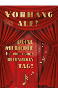 Musikkarte Geburtstag Vorhang auf