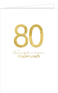 Geburtstagskarte 80 / A4 