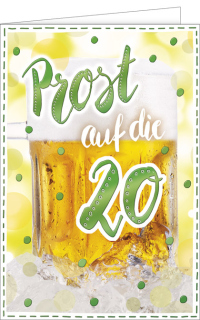 Geburtstagskarte 20 Bier
