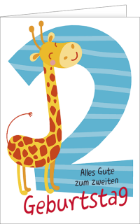 Kindergeburtstagskarte Giraffe