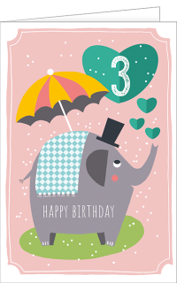 Kindergeburtstagskarte Elefant
