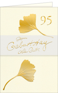 Geburtstagskarte 95 Ginkgo