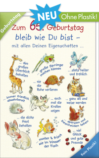 Geburtstagskarte 65. Geburtstag