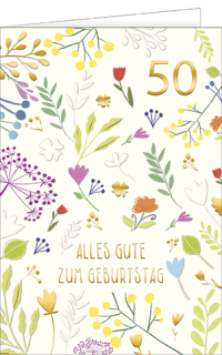 Glückwunschkarte 50. Geburtstag