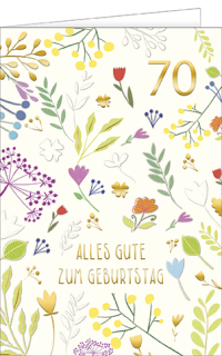 Glückwunschkarte 70. Geburtstag