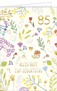 Glückwunschkarte 85. Geburtstag