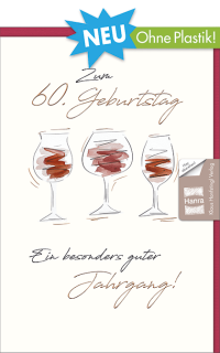 Geburtstagskarte 60. Geburtstag - ein guter Jahrgang!