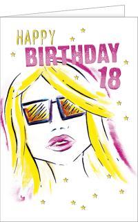Geburtstagskarte 18. Geburtstag Mädels