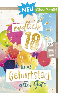 Geburtstagskarte 18 Luftballons